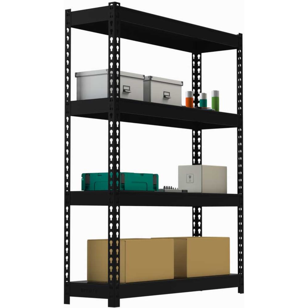 Изображение товара Стеллаж ООО Металекс HARD 1800х1400х600 4 полки чёрный
