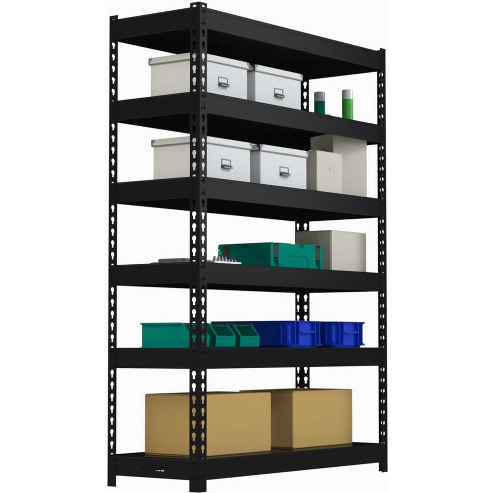 Изображение товара Стеллаж ООО Металекс HARD 2200х1400х500 с 6 полками черный