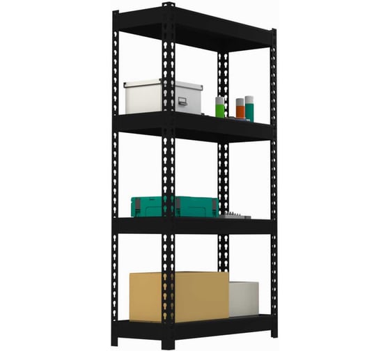 Изображение товара Стеллаж ООО Металекс HARD 2000х1000х400 4 полки (чёрный) / 106399