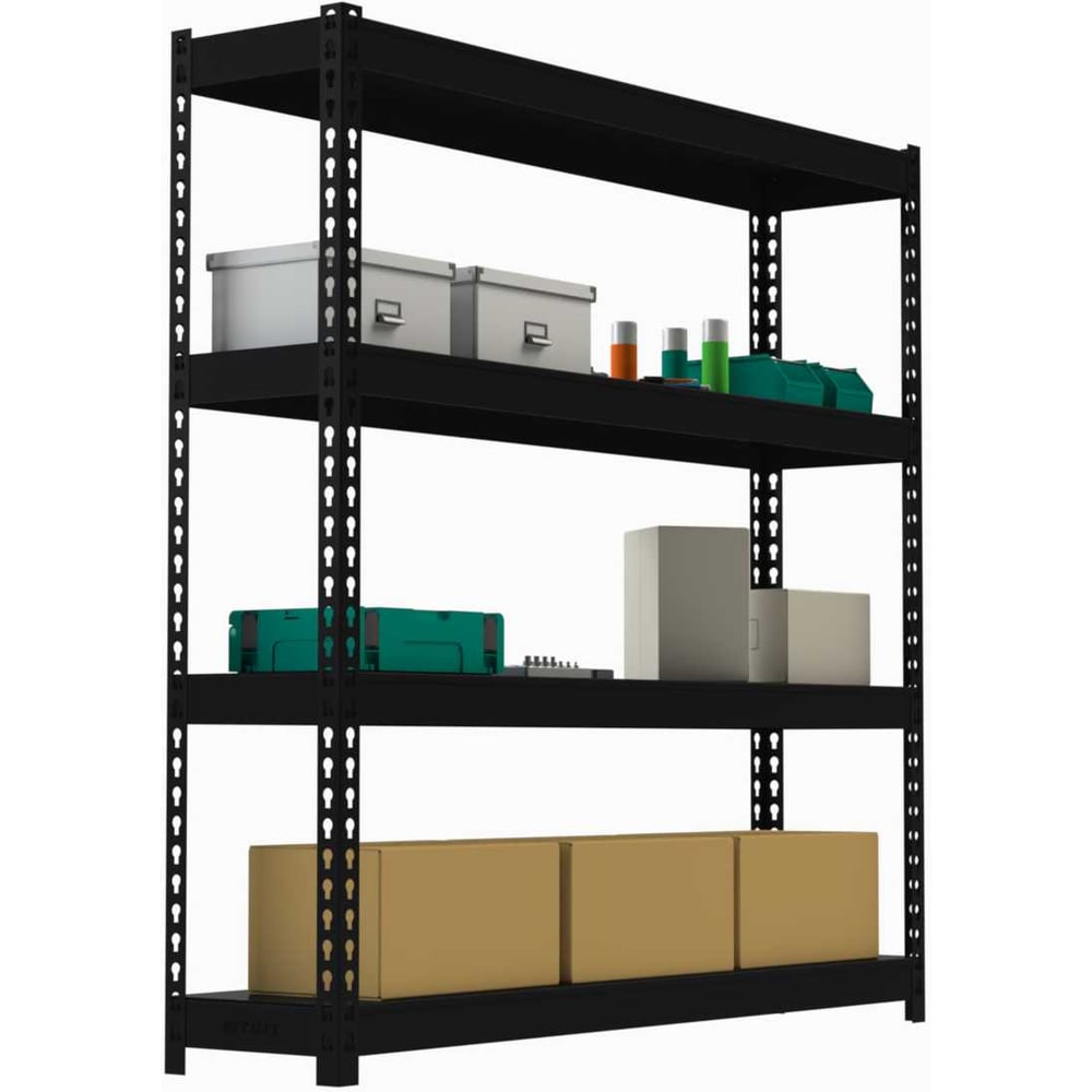 Изображение товара Стеллаж Металекс HARD с 4 полками 2000x1800x600 черный