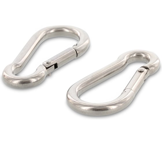 Изображение товара Карабин Edelfix ART.9075 5х50 мм, А4, нерж. пружинный 2 шт. 90754550 2