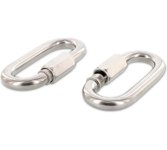 Изображение товара Карабин Edelfix ART.9077 6 мм, А4, нерж. Винтовой, 2 шт. 907746 2