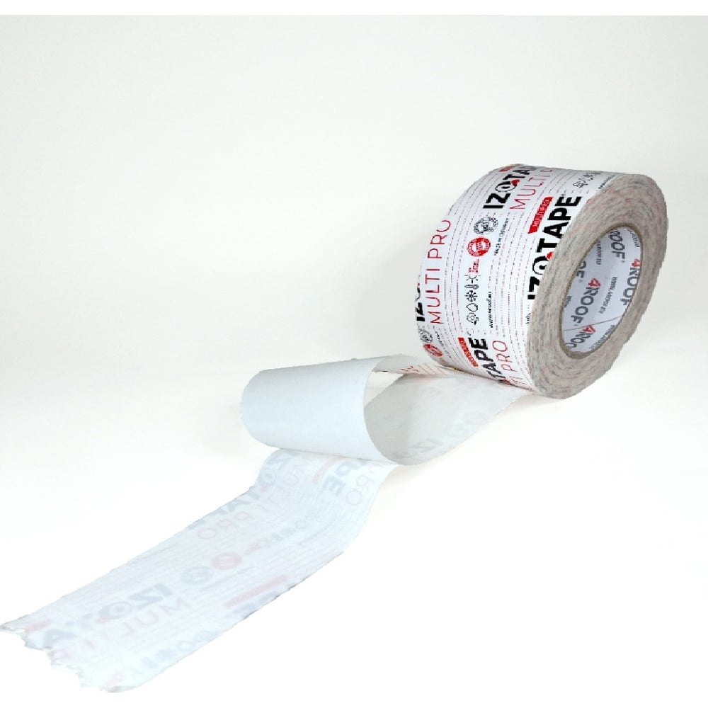 Изображение товара Мультифункциональная клейкая лента 4Roof IZOTAPE MULTI PRO 60 мм 25 м белая армированная для гидрои
