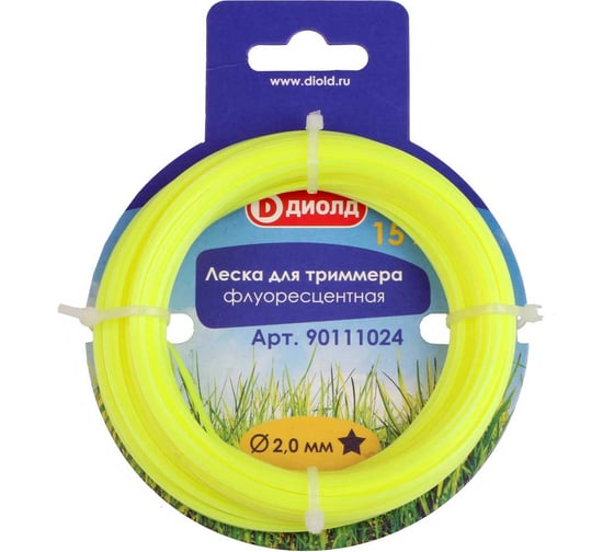 Изображение товара Леска флуоресцентная (2 мм; 15 м) для триммера ДИОЛД 90111024