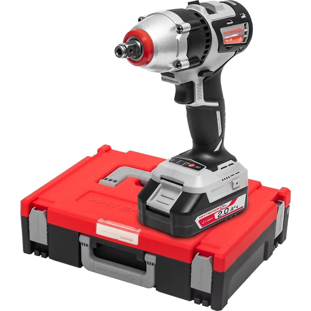 Изображение товара Аккумуляторный ударный гайковерт Интерскол ГАУ-300/18В 2 аккумулятора зарядное