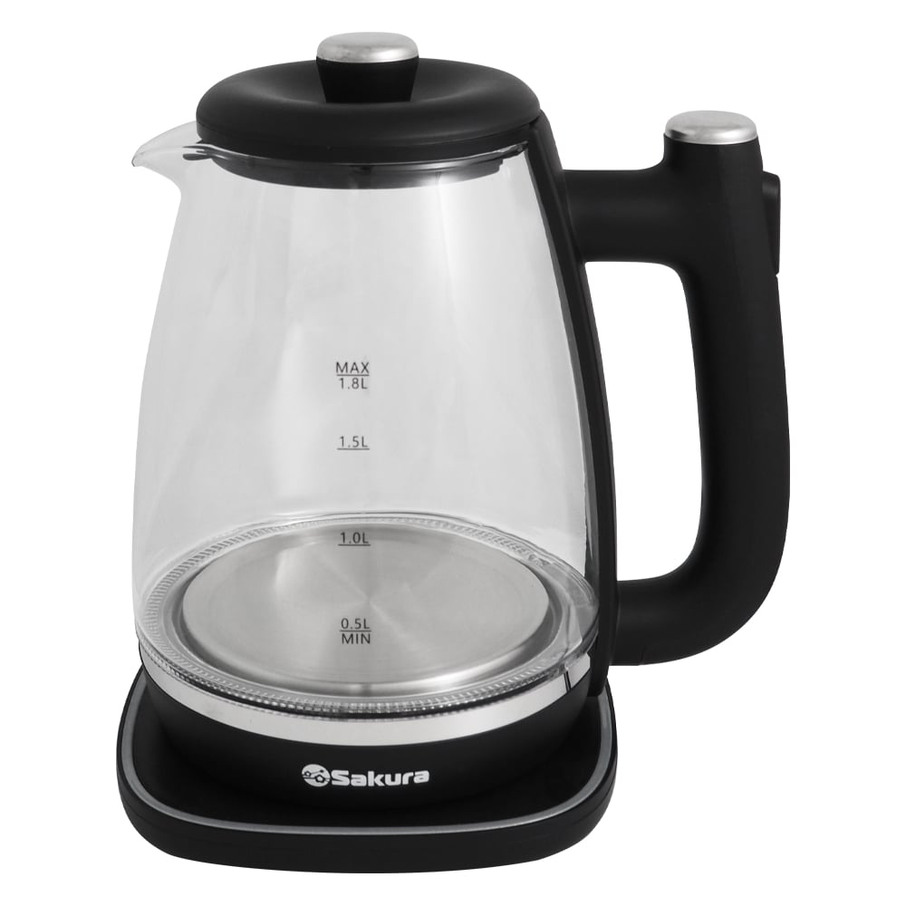 Изображение товара Электрический чайник Sakura SA-2745BK 1.8 л стеклянный с защитой