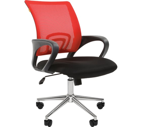 Изображение товара Компьютерное кресло CHAIRMAN 696 хром черно-красный 00-07077473
