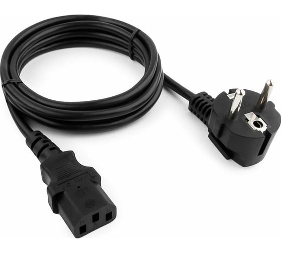 Изображение товара Кабель питания Cablexpert 3.0м, Schuko-C13, VDE, 10А, черный, PC-186-VDE-3M
