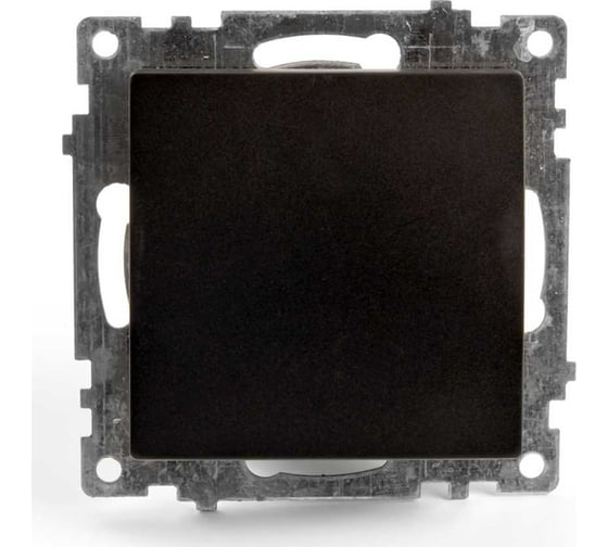 Изображение товара 1-клавишный выключатель STEKKER механизм 250В, 10А, серия Катрин, GLS10-7103-05, черный 39603