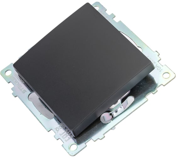 Изображение товара 1-клавишный переключатель STEKKER механизм, 250В, 10A, серия Катрин, GLS10-7105-05, черный 39604