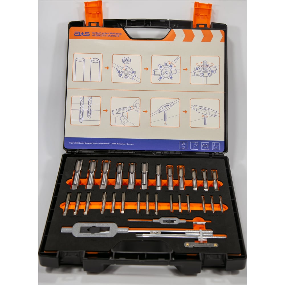 Изображение товара Профессиональный набор метчиков и плашек GSR 46 предметов для резьбонарезания