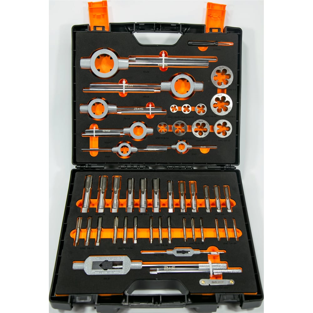 Изображение товара Набор метчиков и плашек GSR 46 предметов для профессиональной резьбы