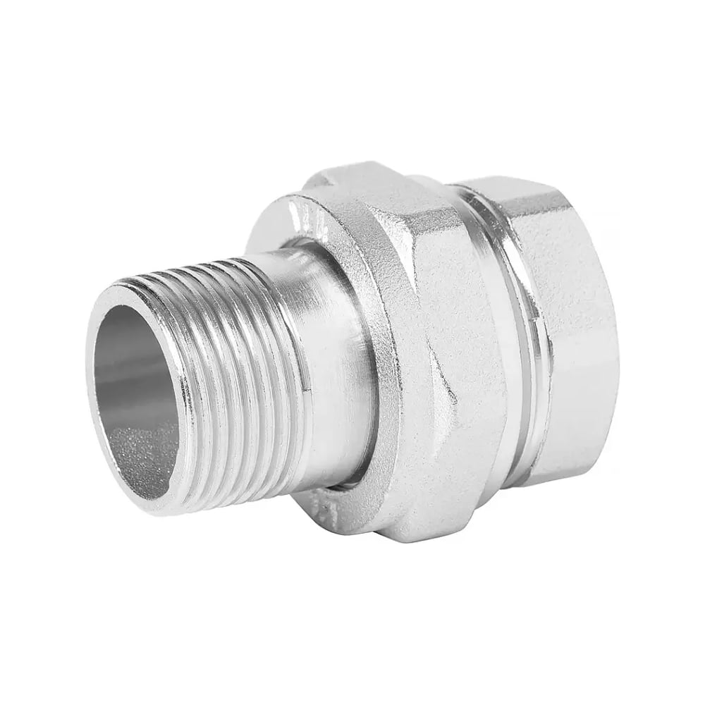 Изображение товара Американка конусная никелированная ViEiR 1 1/2 для монтажа труб