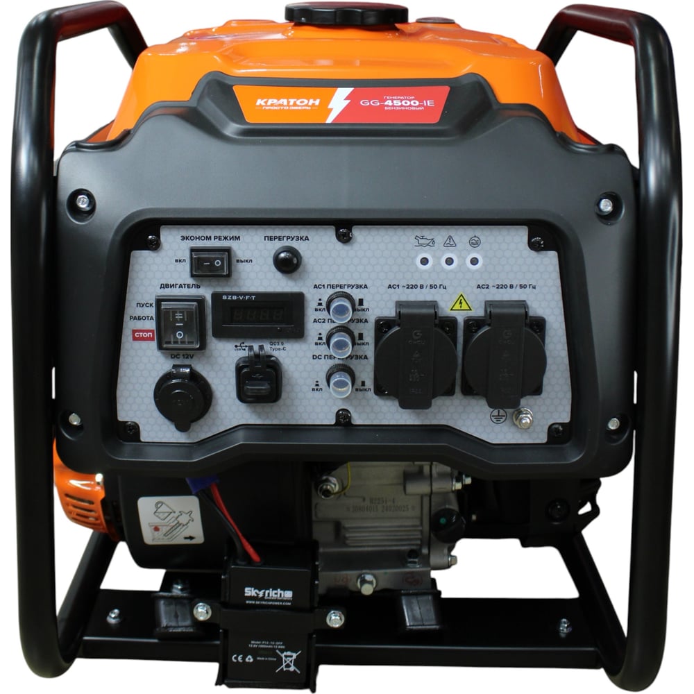 Изображение товара Генератор бензиновый инверторный КРАТОН GG-4500iE 4,5 кВт, мембранный алюминиевый обмотка