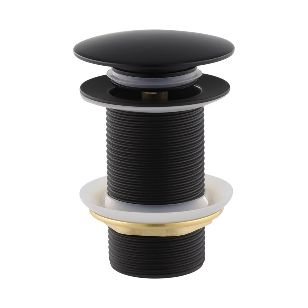 Изображение товара Донный клапан для раковины VIEIR латунный черный VER21A-C