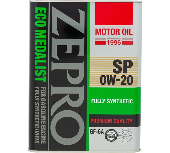 Изображение товара Масло моторное ZEPRO 0W-20 ECO MEDALIST FS SP/GF-6A (4л х 6) 4250-004-0