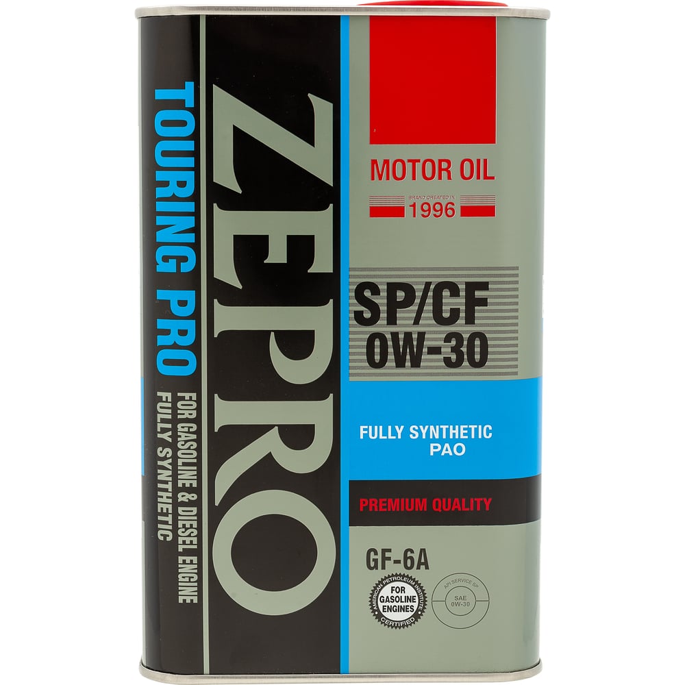 Изображение товара Моторное масло ZEPRO 0W-30 TOURING PRO FS синтетическое 1л Канистра