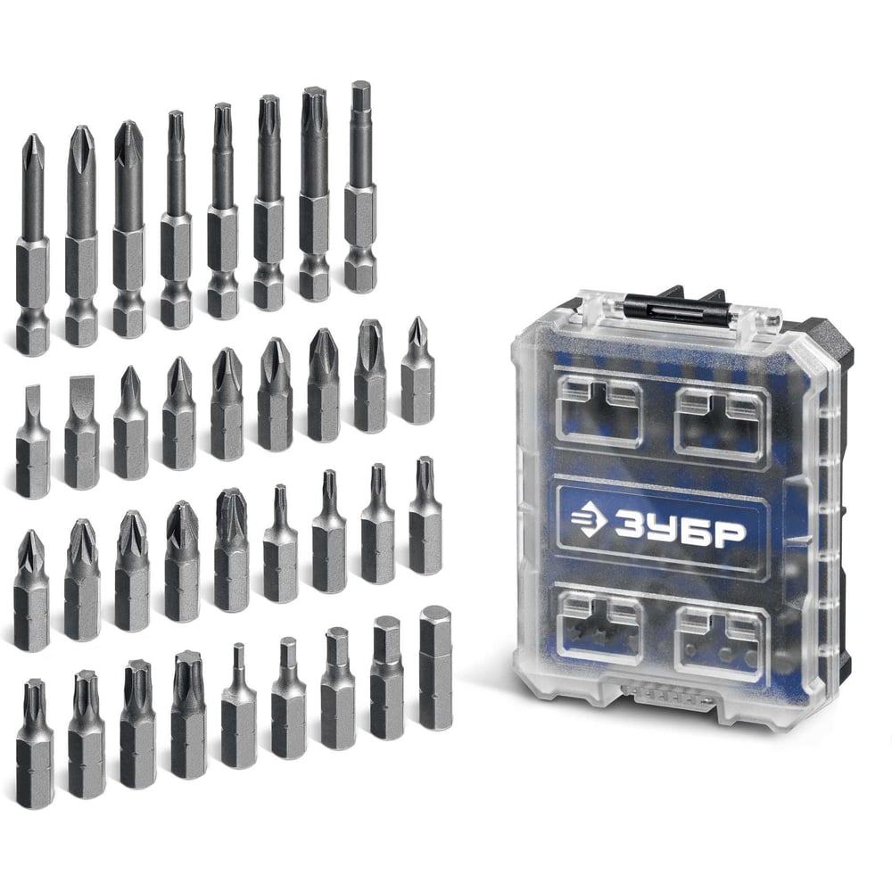Изображение товара Набор бит ЗУБР Профессионал 35 предметов Z-БОКС 26394-H35