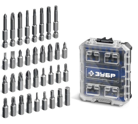 Изображение товара Набор бит ЗУБР Профессионал 35 предм., Z-БОКС 26394-H35