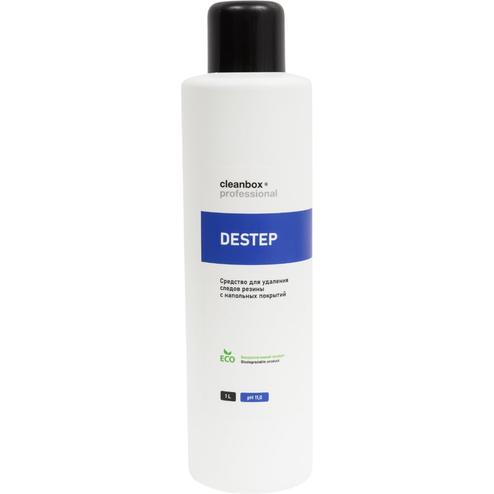 Изображение товара Средство для мытья пола CleanBox DeStep 1 литр эффективно удаляет следы резины и износ