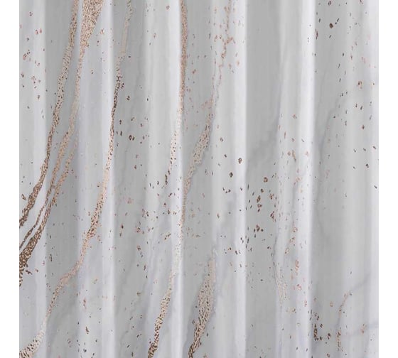 Изображение товара Штора САНАКС с рисунком, золотые разводы, в ванную комнату, без колец - полиэстэр, 180 х 180 см 01-95