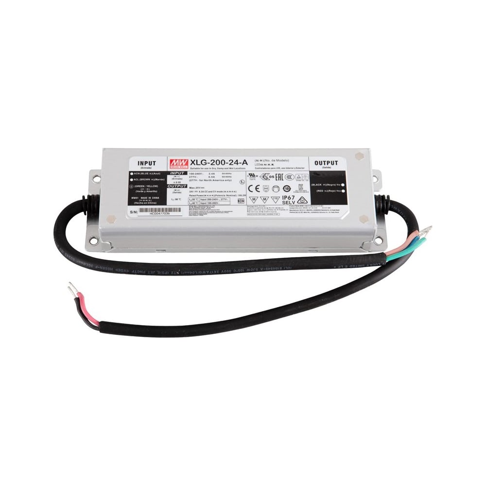 Изображение товара LED-драйвер Mean Well XLG-200-24-A 192Вт IP67 для светодиодных систем Изображение товара LED-драйвер Mean Well XLG-200-24-A 192Вт IP67 для светодиодных систем