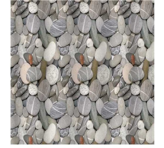 Изображение товара Штора САНАКС с рисунком, речные камни, в ванную комнату, без колец, полиэстер 01-30