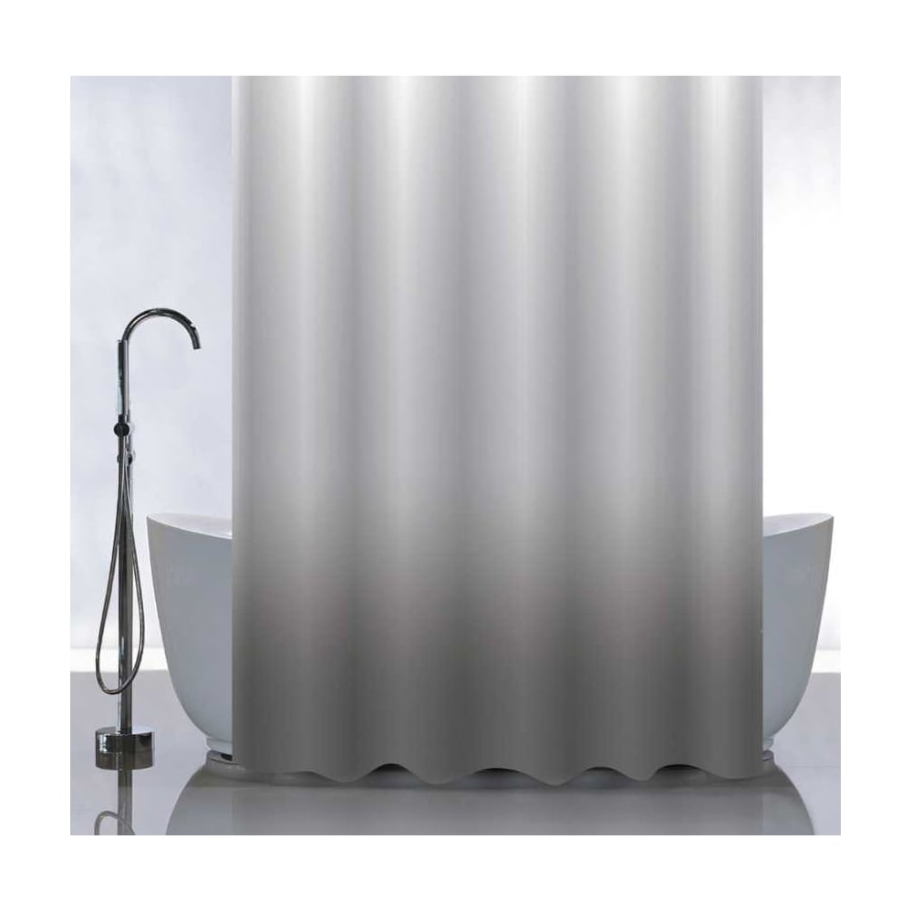 Изображение товара Штора для ванной комнаты САНАКС 180x180 графит полиэстер водоотталкивающая