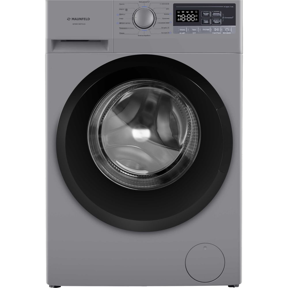 Изображение товара Стиральная машина MAUNFELD MFWM148STSL02 с паром, инвертором и дисплеем