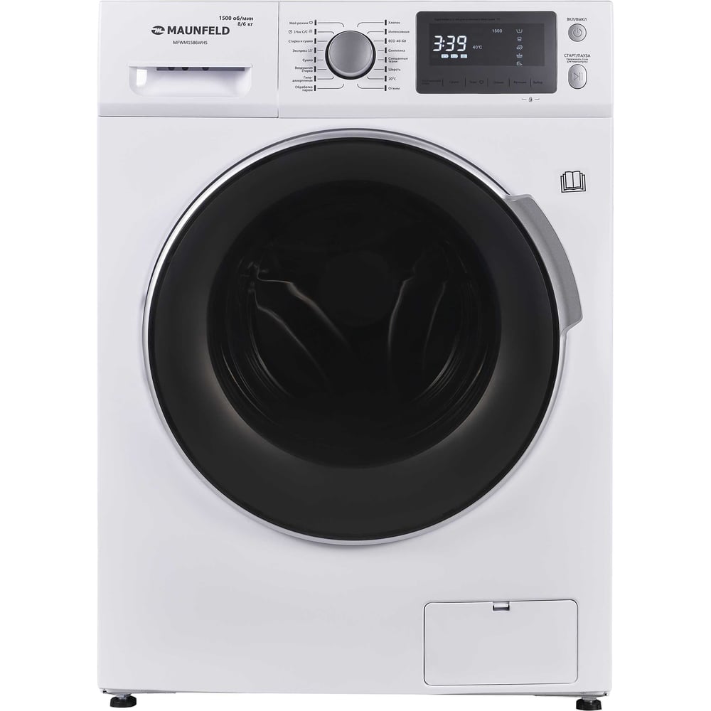 Изображение товара Стиральная машина MAUNFELD MFWM1586WHS с сушкой и паром 8 кг