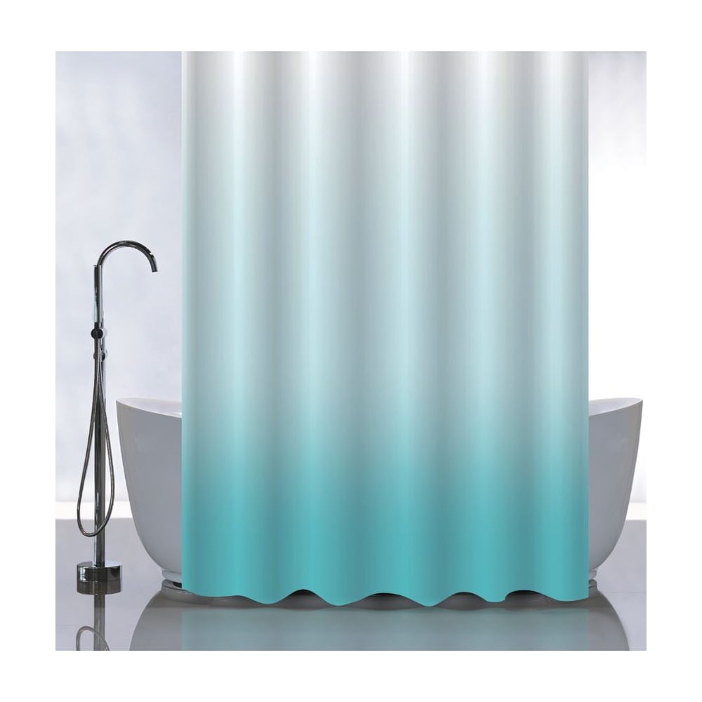 Изображение товара Штора для ванной САНАКС 180x180 см водоотталкивающая без колец бирюзовая