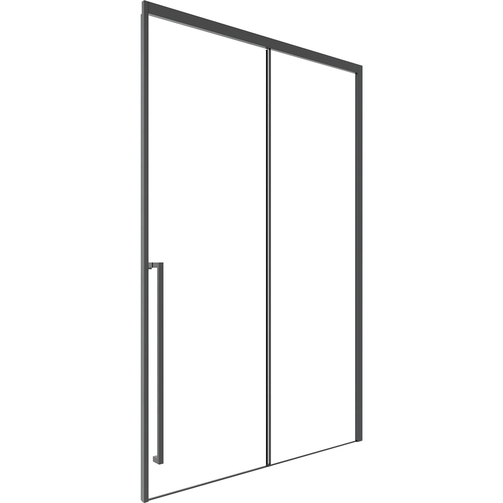 Изображение товара Душевая дверь Timo TDSS-120/03C-8L раздвижная 1200x2000 черный профиль стекло прозрачное