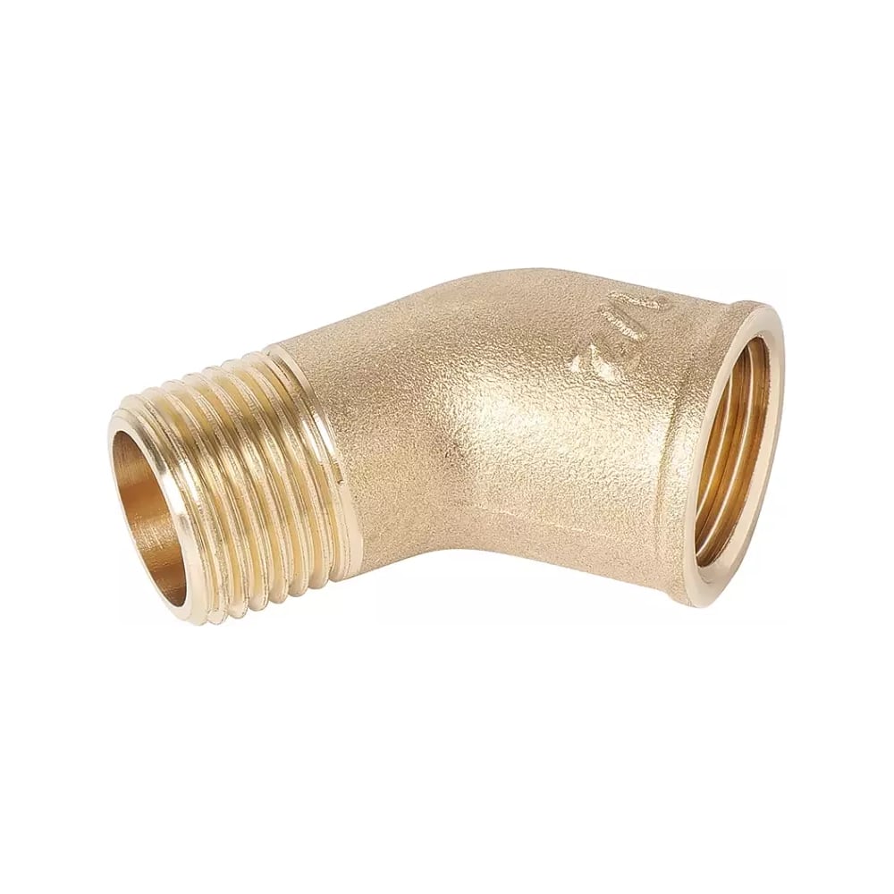 Изображение товара Уголок латунный VIEIR 45 1/2 гайка 1/2 штуцер для водопровода