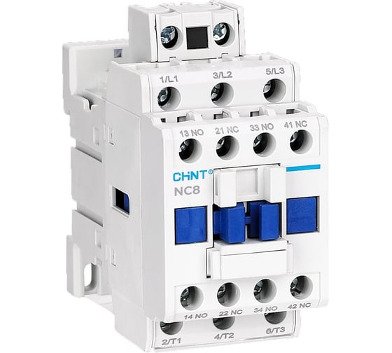 Изображение товара Контактор CHINT NC8-25/W 3P 25А AC/DC (24~60В) 1НО+1НЗ (R) 572294