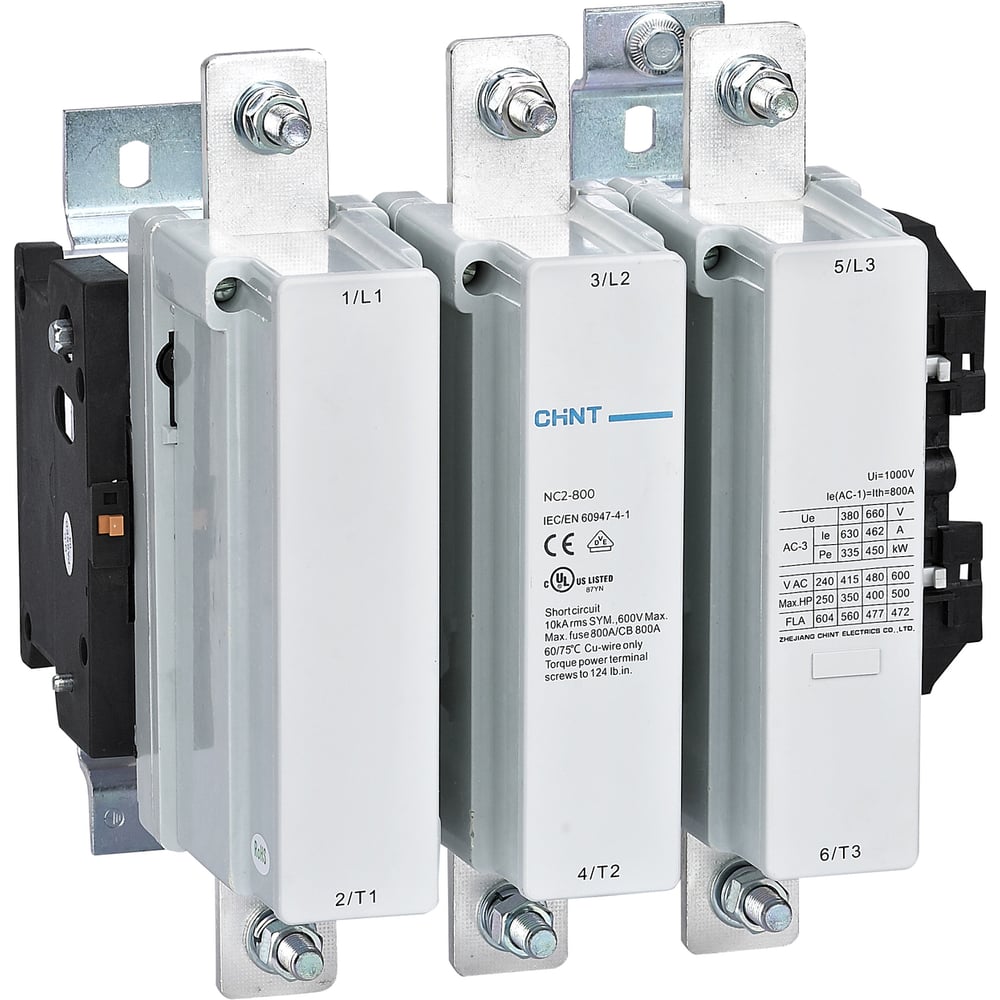 Изображение товара Контактор CHINT NC2-800 3-полюсный силовой 800А 400В IP20