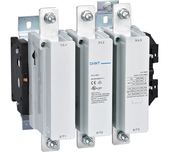 Изображение товара Контактор CHINT NC2-800 800А 400В/АС3 50Гц (R) 236710