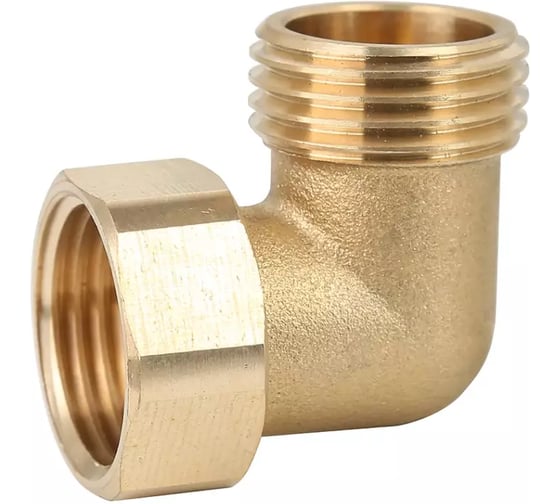 Изображение товара Уголок латунный VIEIR с накидной гайкой 3шт 1/2 гайка × 1/2 штуцер для быстросъёмных сантехнических подключений VRDN5-1515