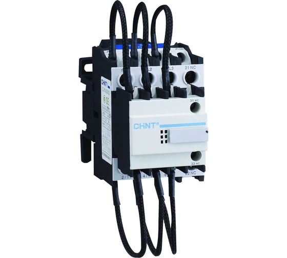 Изображение товара Контактор для компенсации реактивной мощности CHINT CJ19-9512, 50кВАр, 1НО+2НЗ, 230В (R) 244164