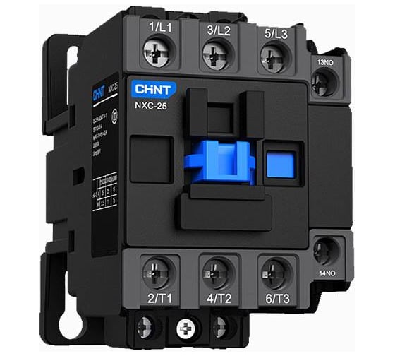 Изображение товара Контактор CHINT NXC-25 3P 25A AC380B (50/60Гц) 1НО+1НЗ (R) 925747