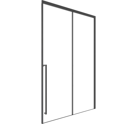 Изображение товара Душевая дверь Timo TDSS-150/03C-8L, раздвижные, 1500x2000, профиль черный, стекло прозрачное 8 мм T59L