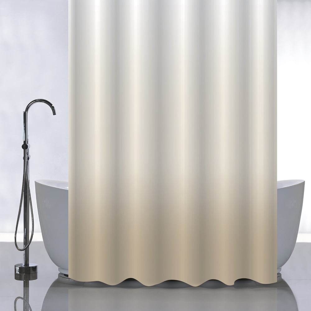 Изображение товара Штора для ванной комнаты САНАКС 180х180 см без рисунка полиэстер бежевый