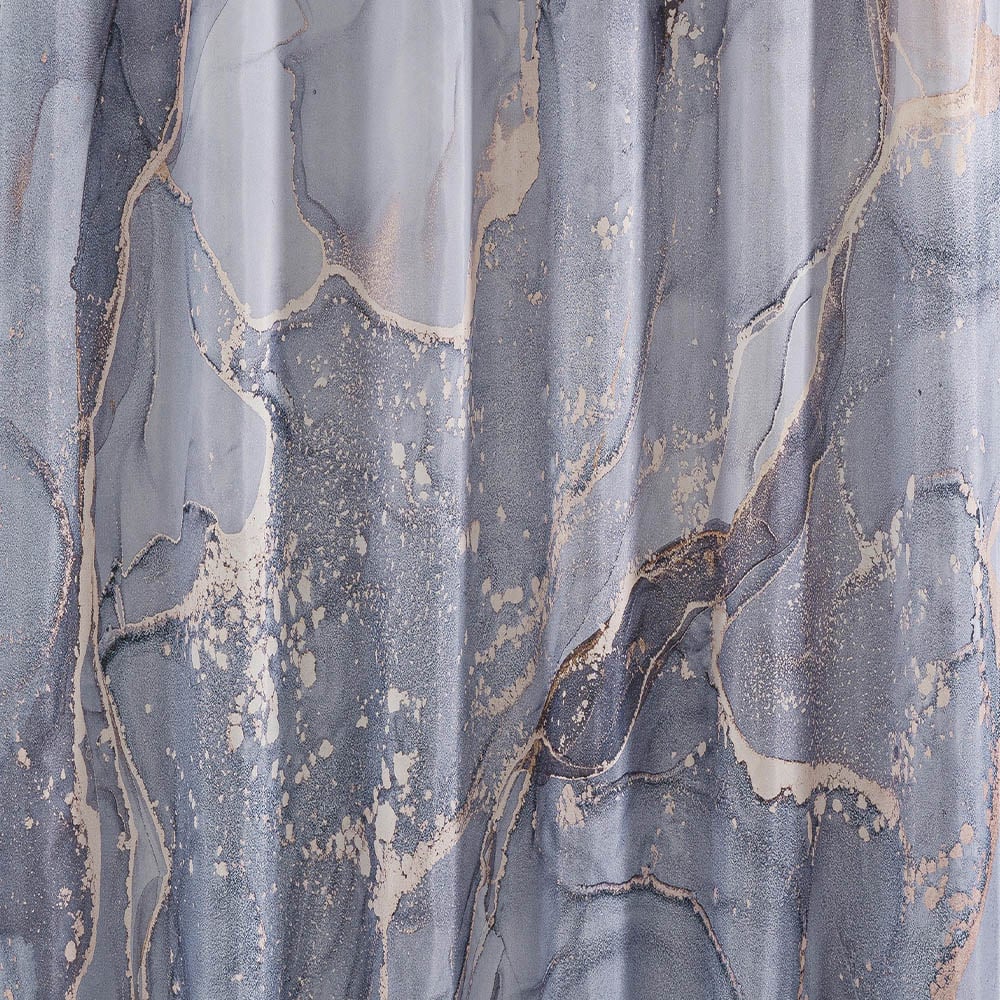 Изображение товара Штора САНАКС с рисунком, серые разводы, полиэстер, 180х180 см, без колец