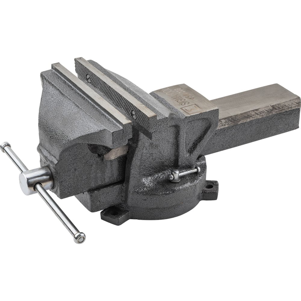 Изображение товара Стальные поворотные слесарные тиски с наковальней SIGMATOOL 200мм