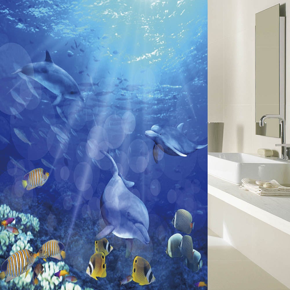 Изображение товара Шторка в ванную комнату BRIMIX фотопечать МОРСКОЕ ДНО 02-09