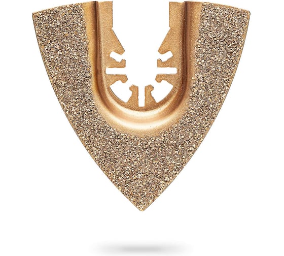 Изображение товара Треугольное полотно ЗУБР Carbide UniLock ВК8 Р60, 80 мм с твердосплавной крошкой 15557