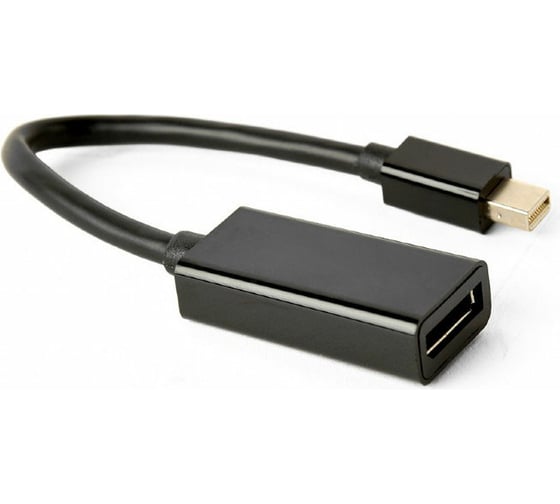Изображение товара Переходник Cablexpert mini DisplayPort - DisplayPort 4K 20M/20F длина 16см черный A-mDPM-DPF4K-01