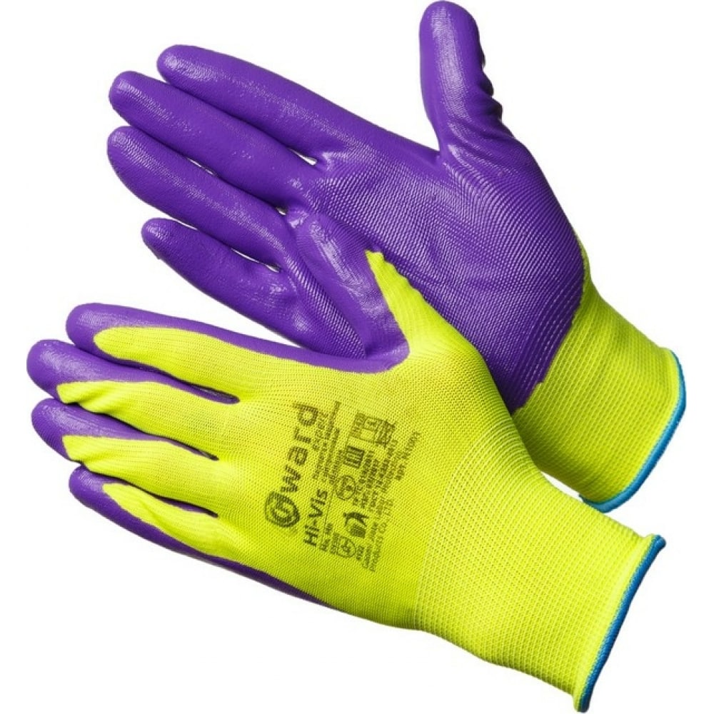 Перчатки для механических работ Gward rrampa 180 al зеленый фиолетовый