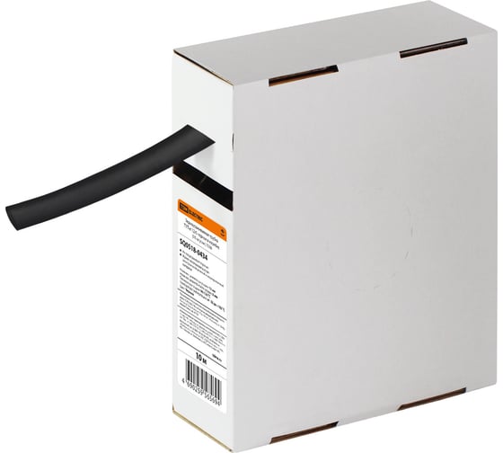 Изображение товара Термоусаживаемая трубка TDM ELECTRIC ТУТнг 12/6 черная в коробке (10 м/упак) SQ0518-0434