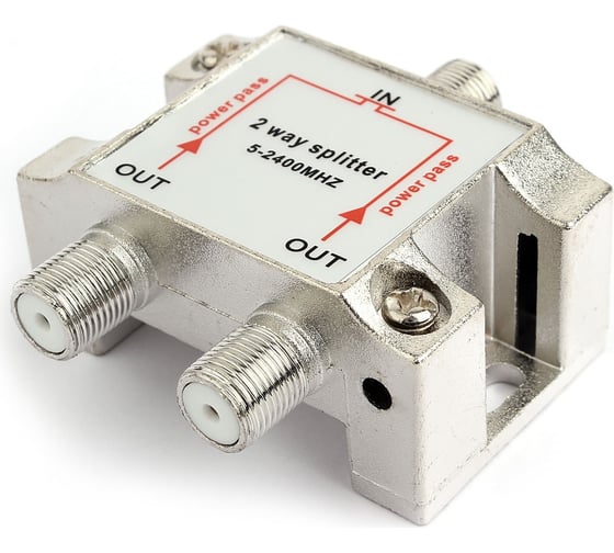 Изображение товара Профессиональный ТВ сплиттер Cablexpert на 2 телевизора, Power Pass 5-2400MHZAS-TV-PP-02 AS-TV-PP-02