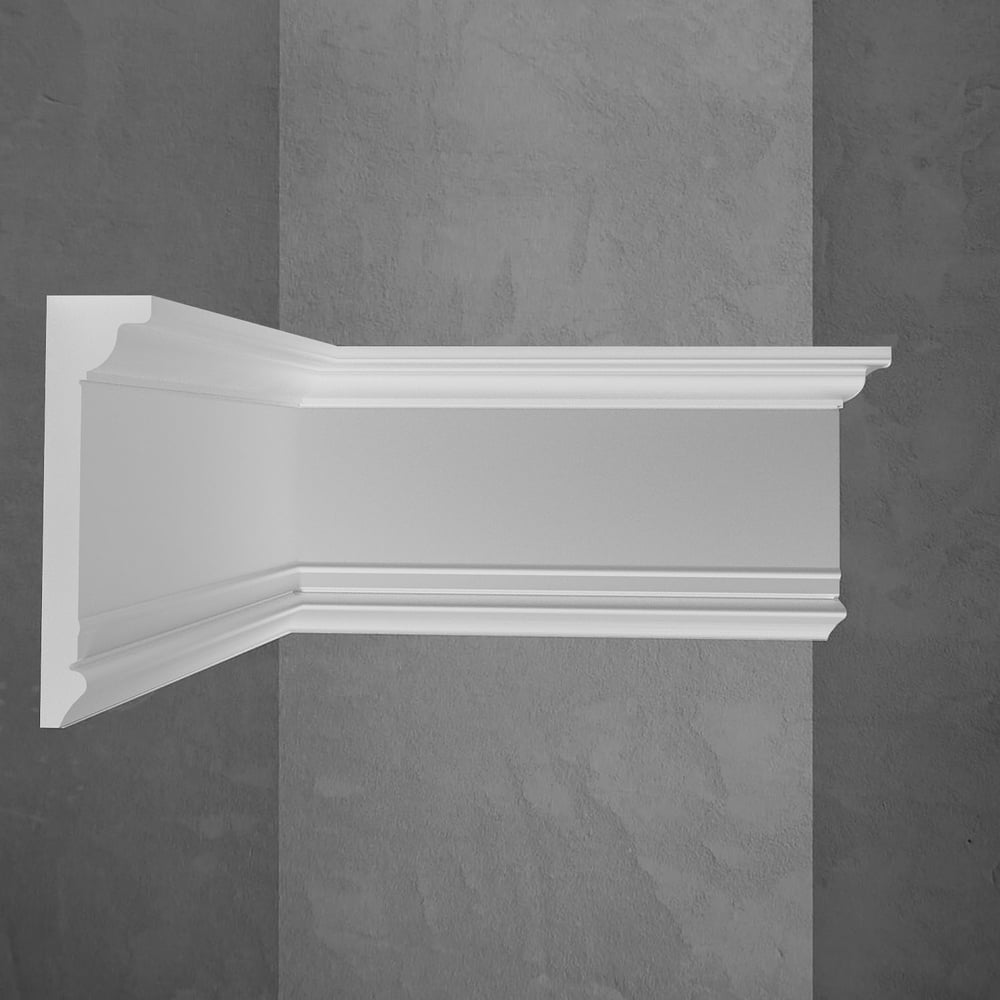 Изображение товара Потолочный карниз Stenopol C7227 2000 мм белый для натяжных потолков